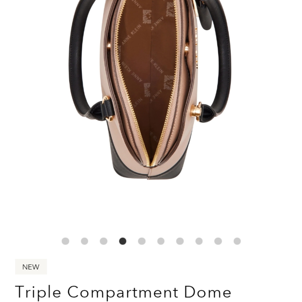 ✨Anne Klein Triple Compartment Dome Satchel With 3 Holder Card Case - Picture 8 of 8